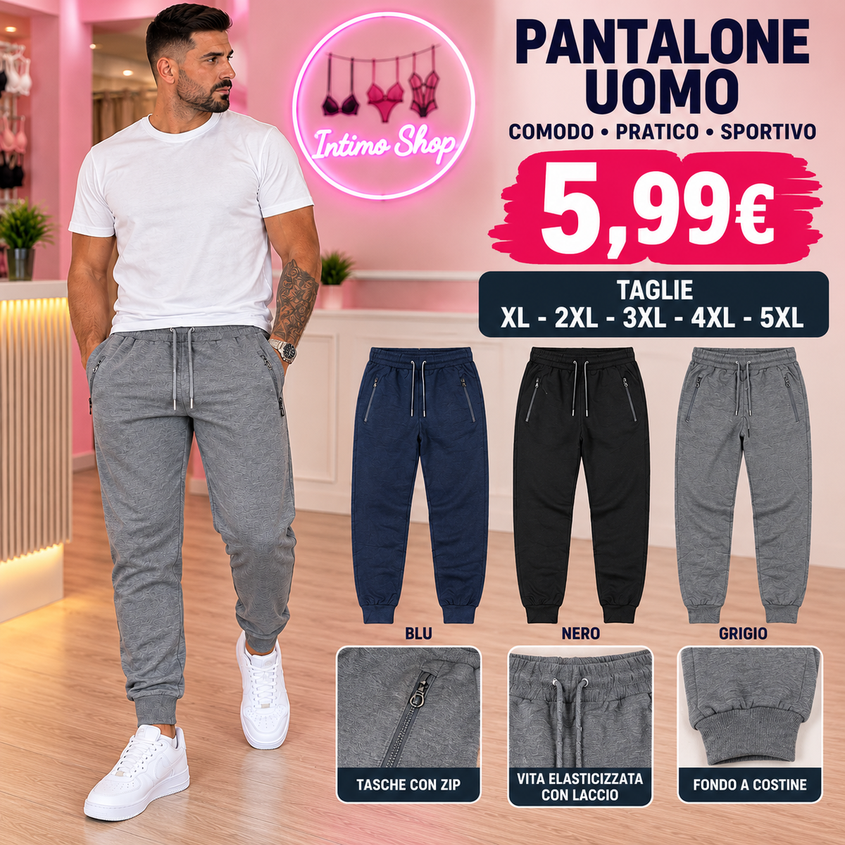Pantatuta Uomo Calibrato