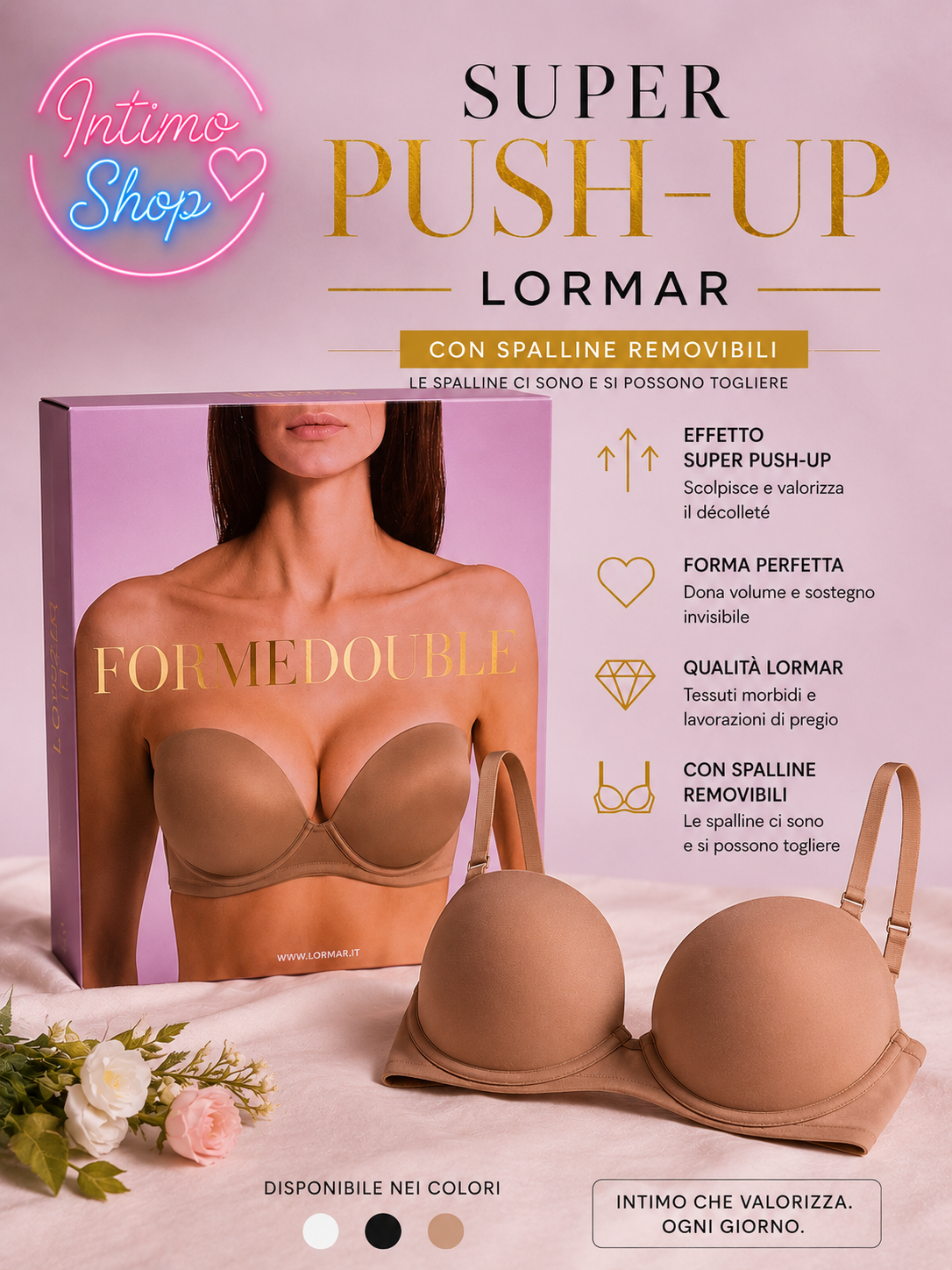 Reggiseno Lormar Formedouble Extra Push-Up