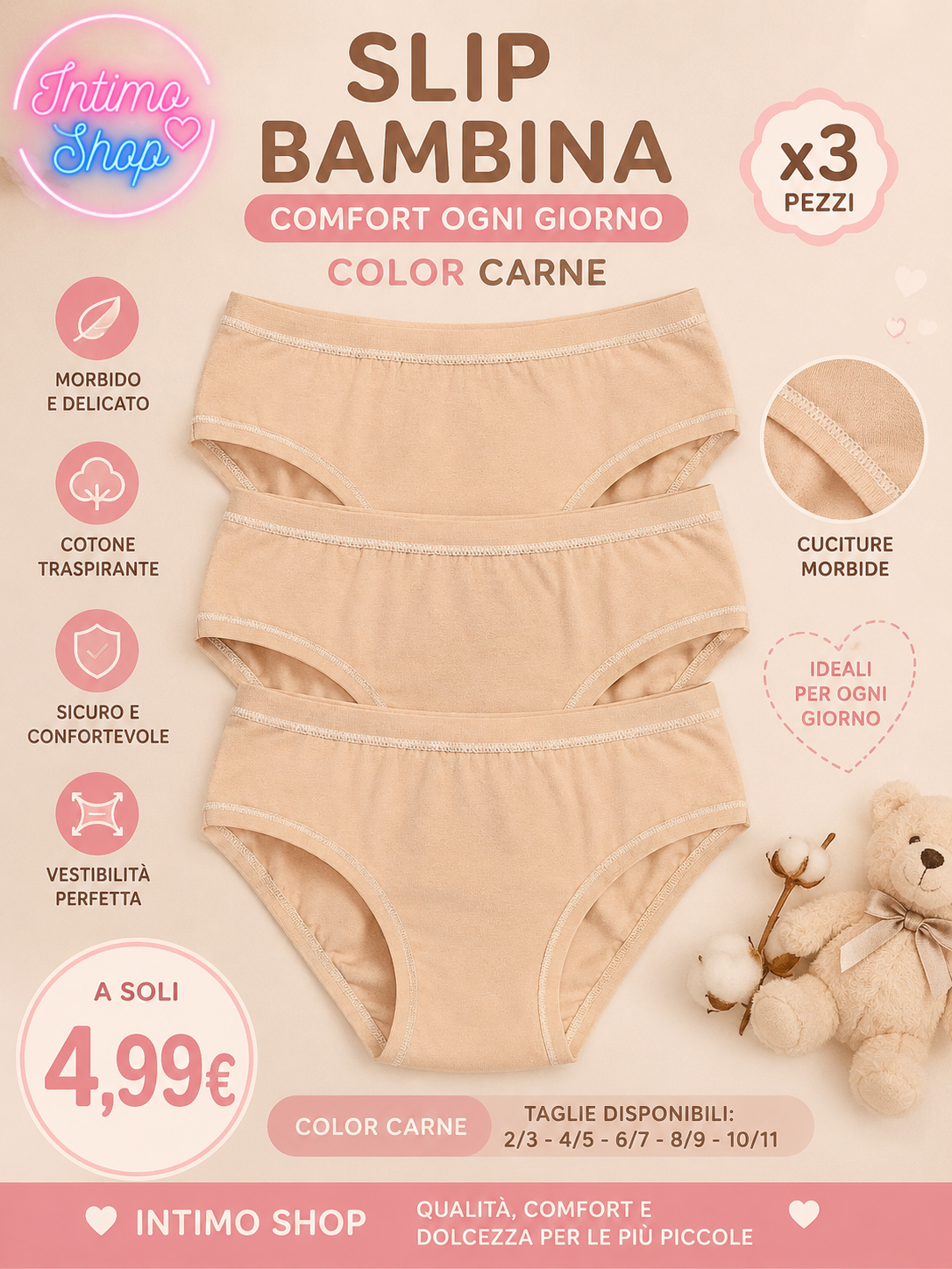 Slip Bimba Color Carne