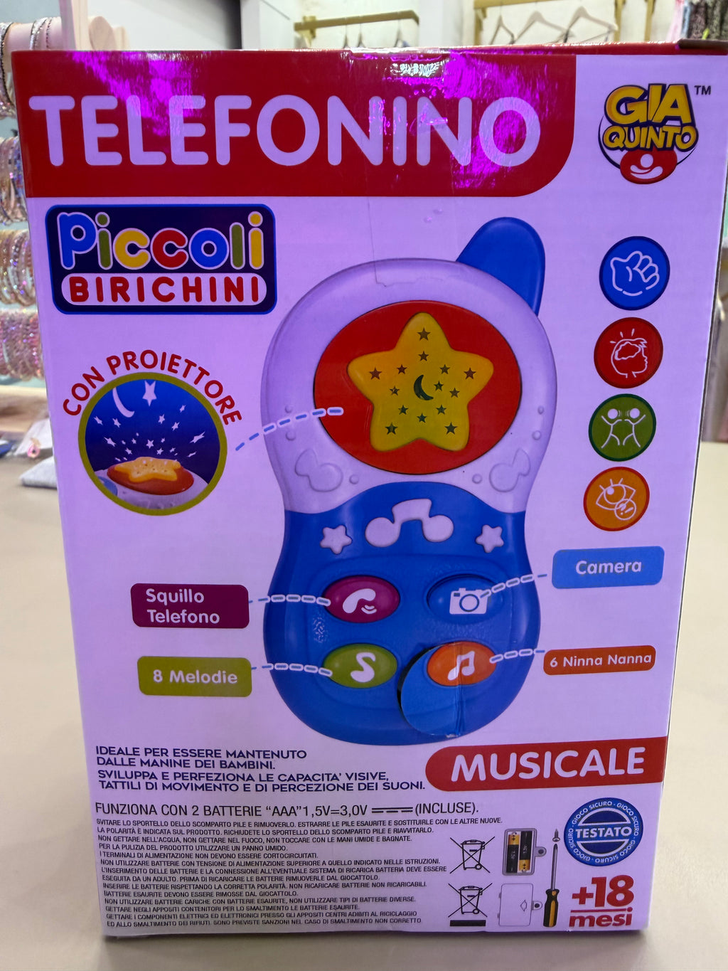 Telefonino Musicale Con Proiettore
