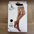 Calze 40 Den Ricamate BROWN 1873