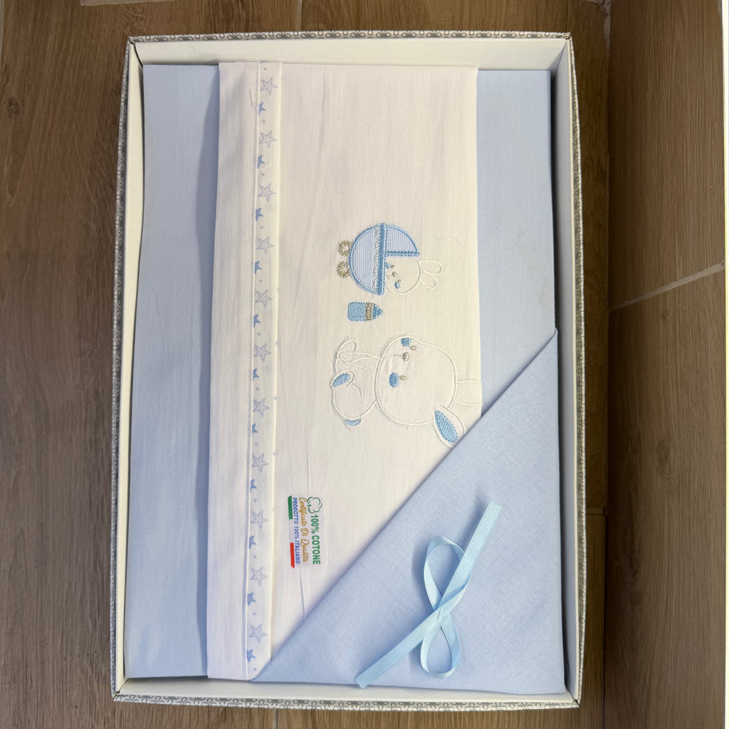Lenzuola Compoè Culla 85X120 Celeste