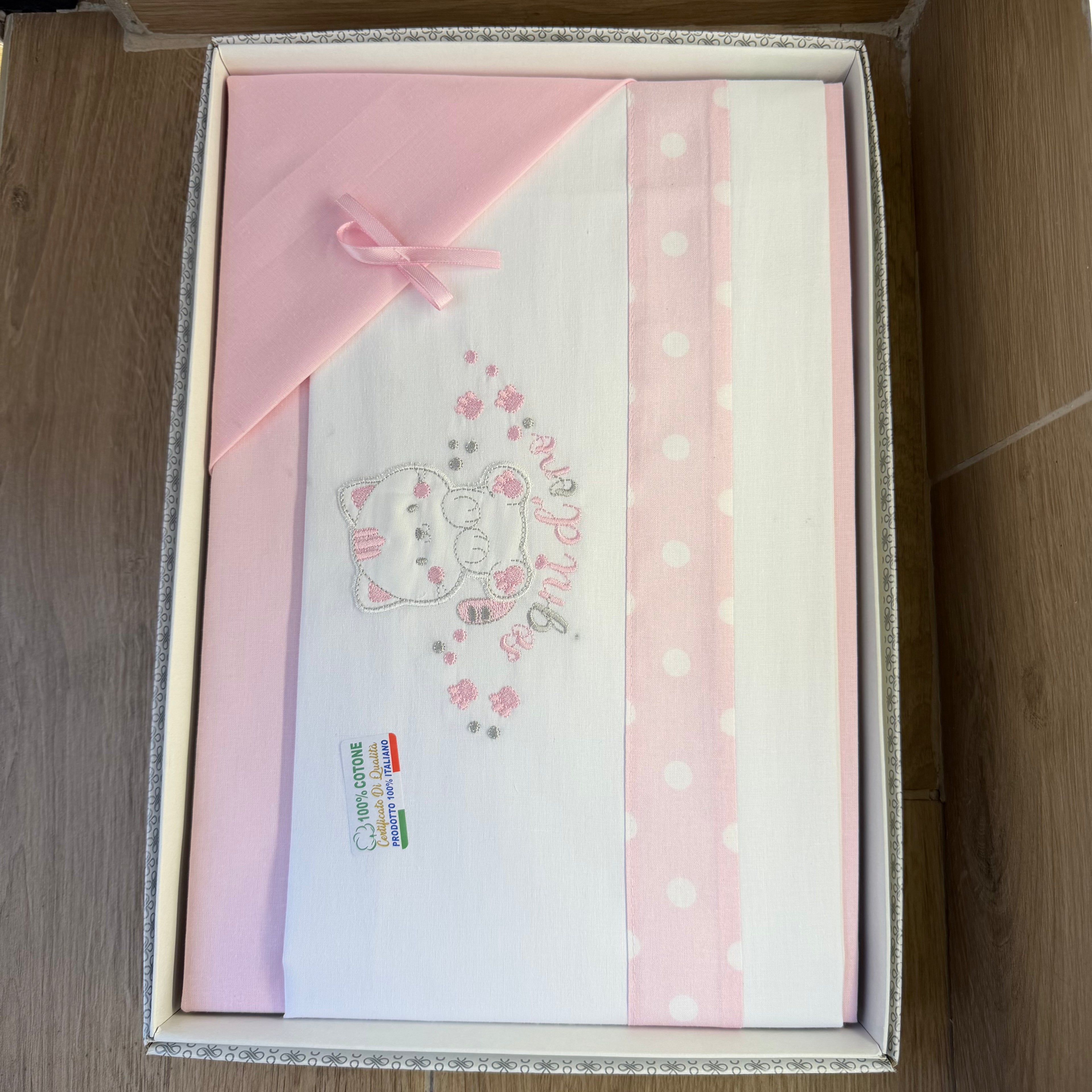 Lenzuola Compose Culla 85X120 Rosa