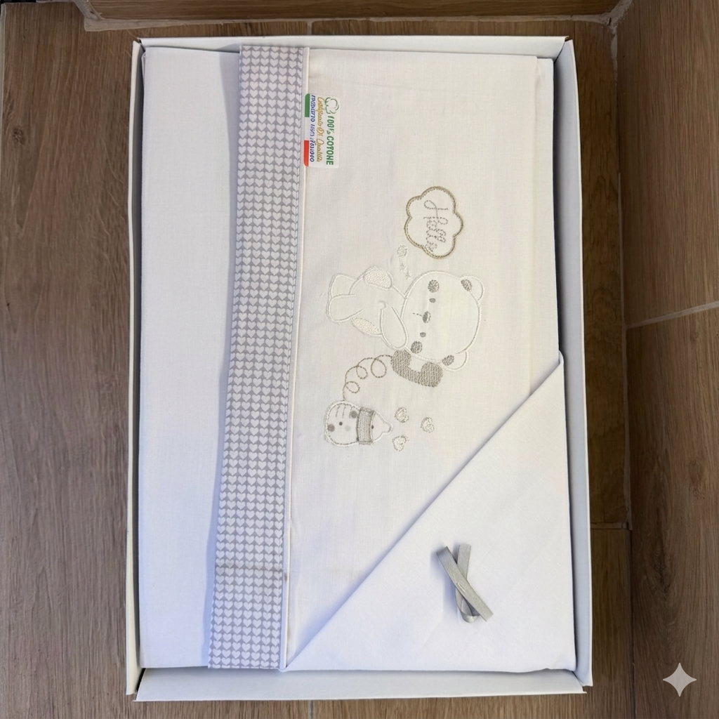 Lenxuola Compose Culla 85X120 Neutre