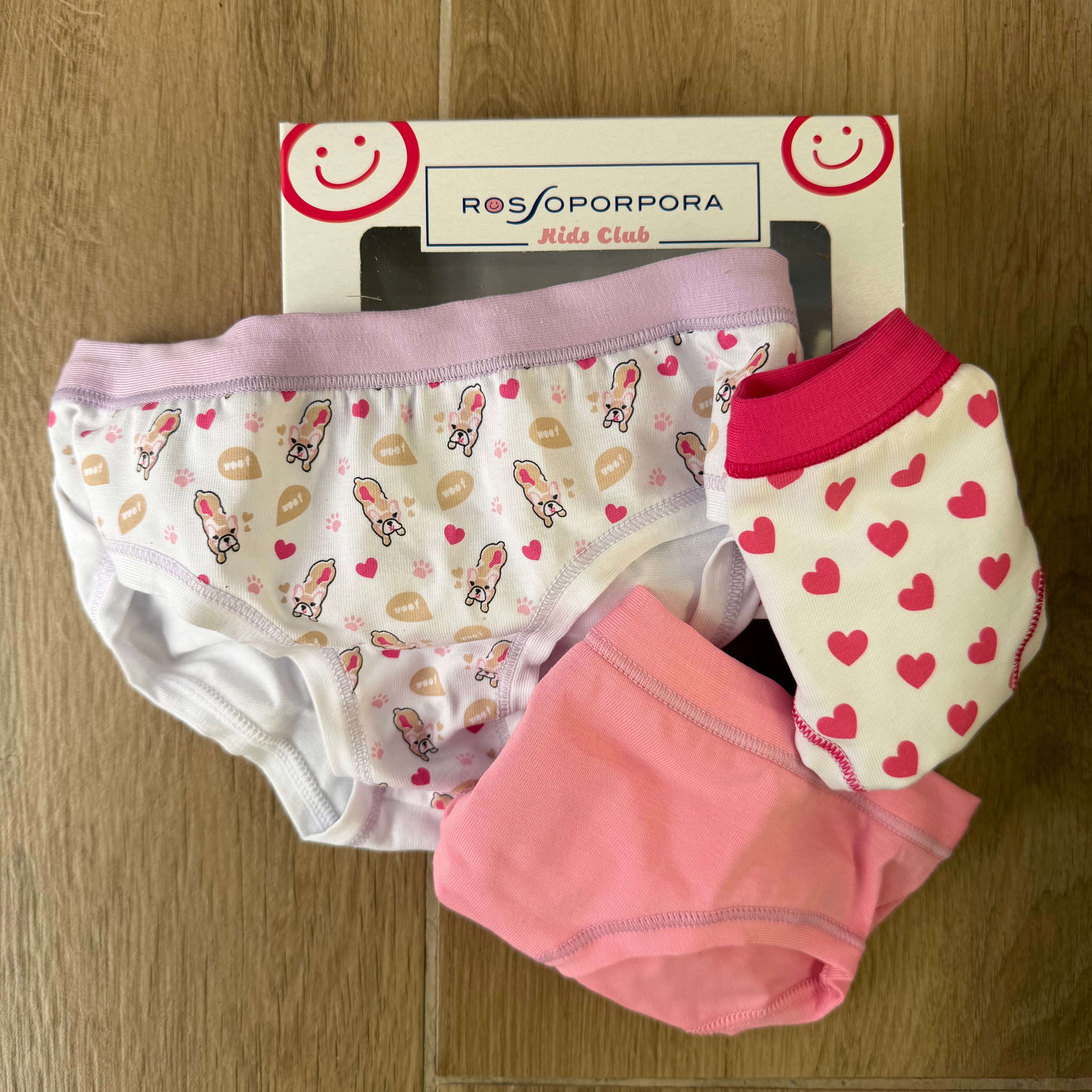 Slip Bimba Rosso Porpora 3 pezzi