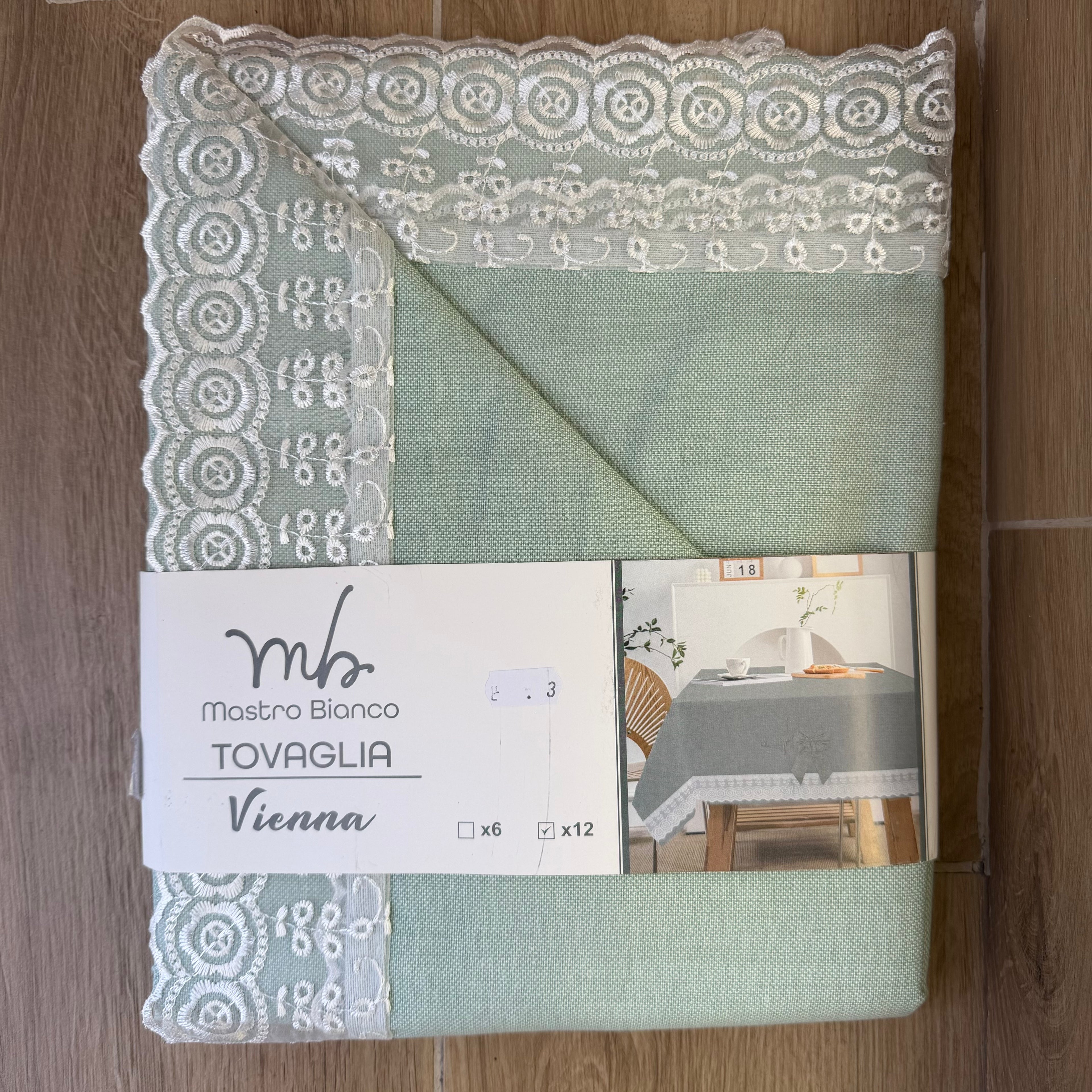 Tovaglie X12 Di Cotone Con Pizzo