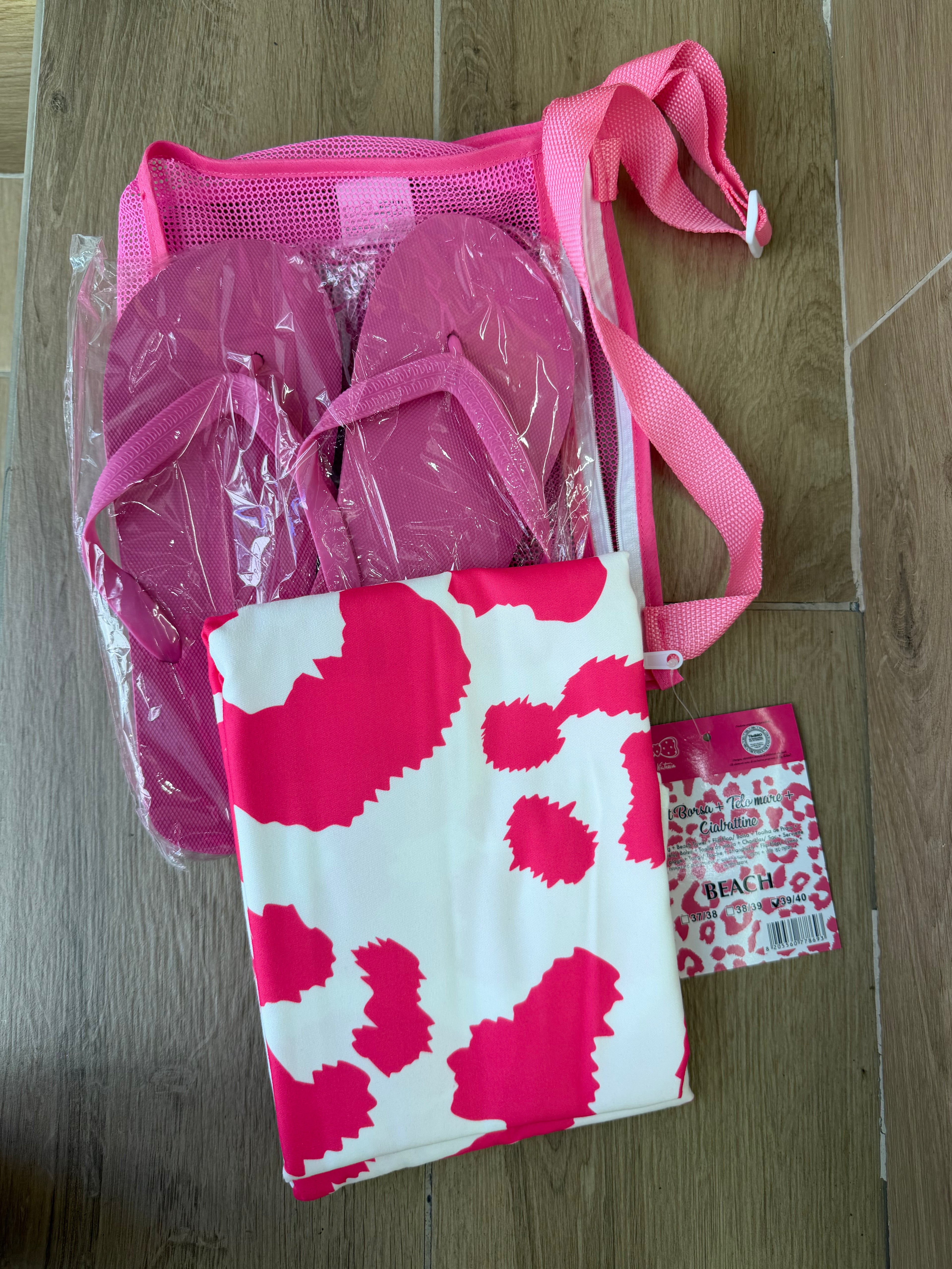 Set Borsa + Telo Mare + Ciabattine Donna