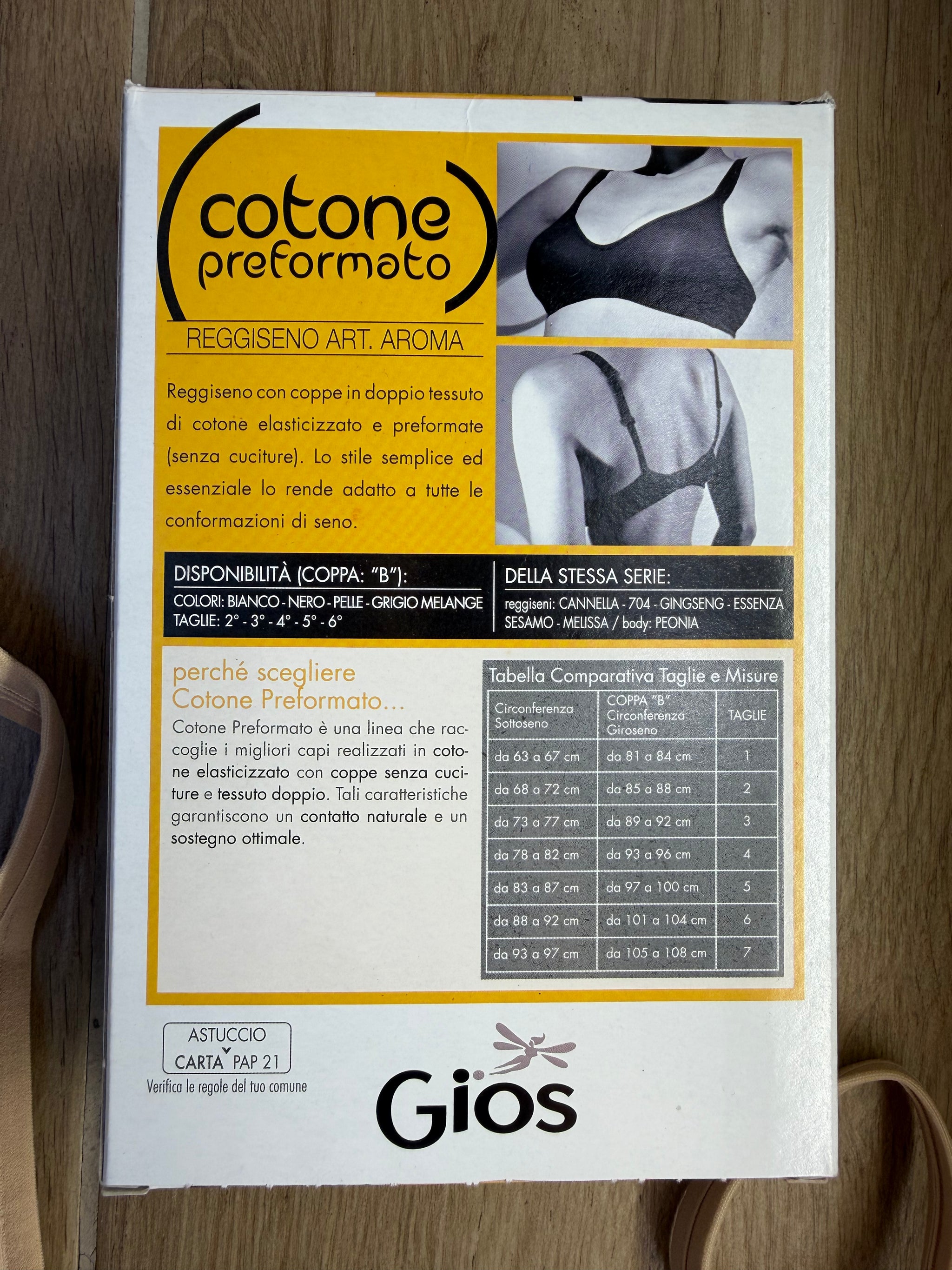 Reggiseno Gios Cotone Art. AROMA