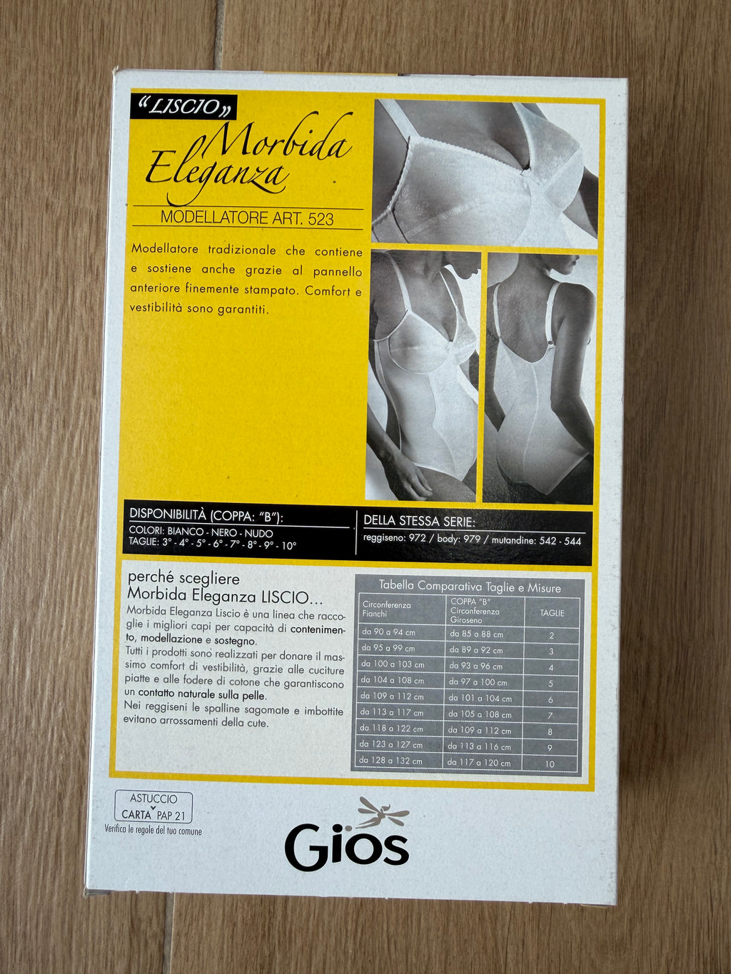 Body Modellatore Gios Art. 523