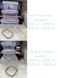 Set da 4 contenitori con ganci