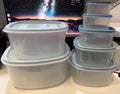 Set da 7 contenitori in plastica salva freschezza con chiusura ermetica