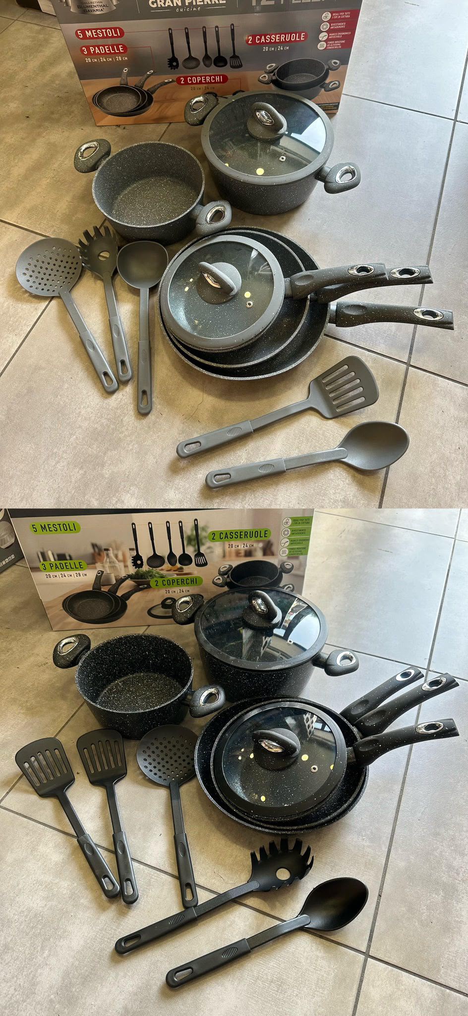 Batteria da 12 pezzi antiaderente