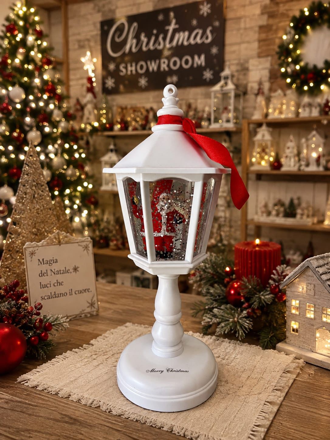 Lampione Natale Con Musica e Led