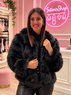 Pelliccia Glamour nera