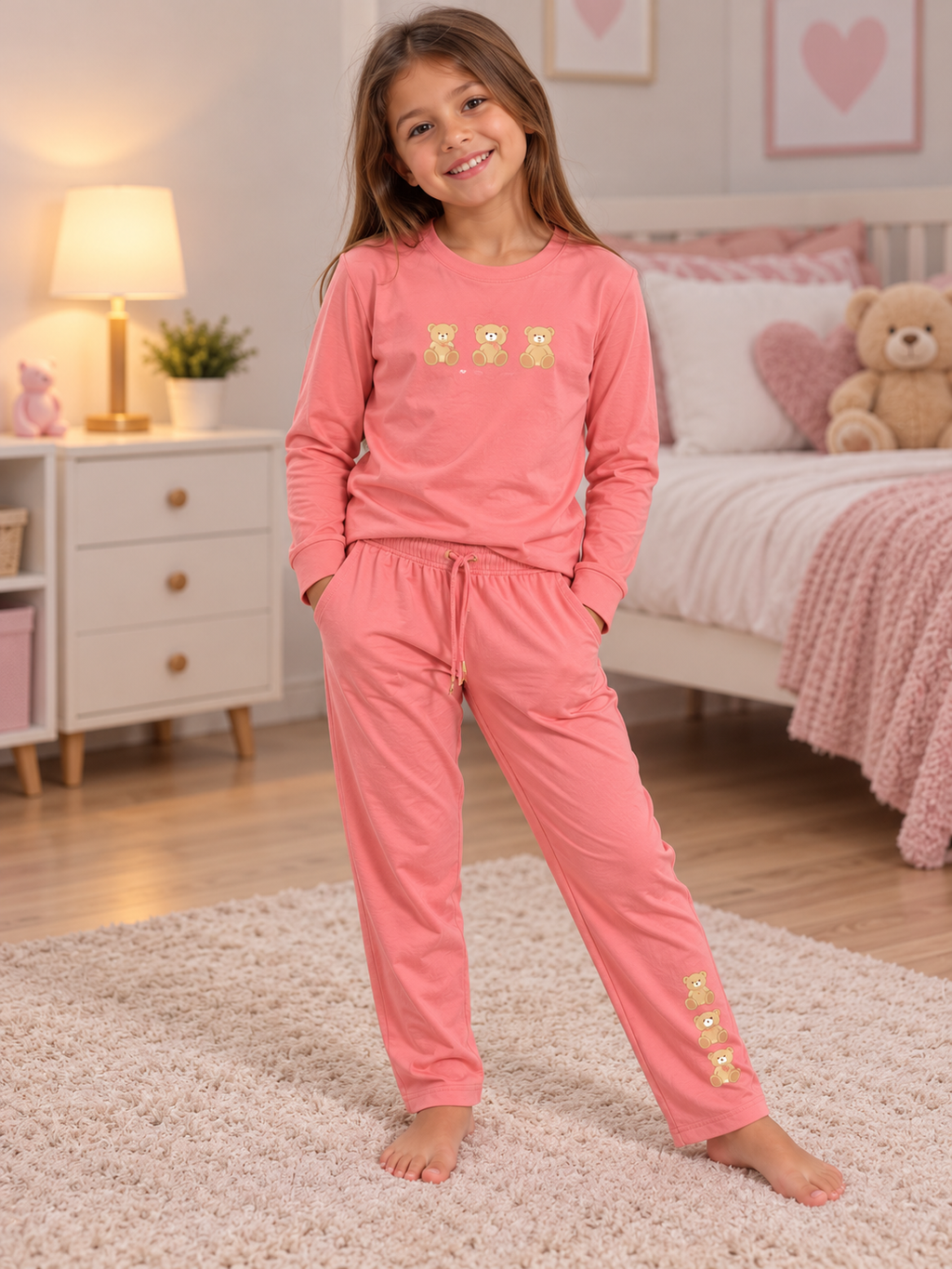 Pigiama bimba orsetti Rosa