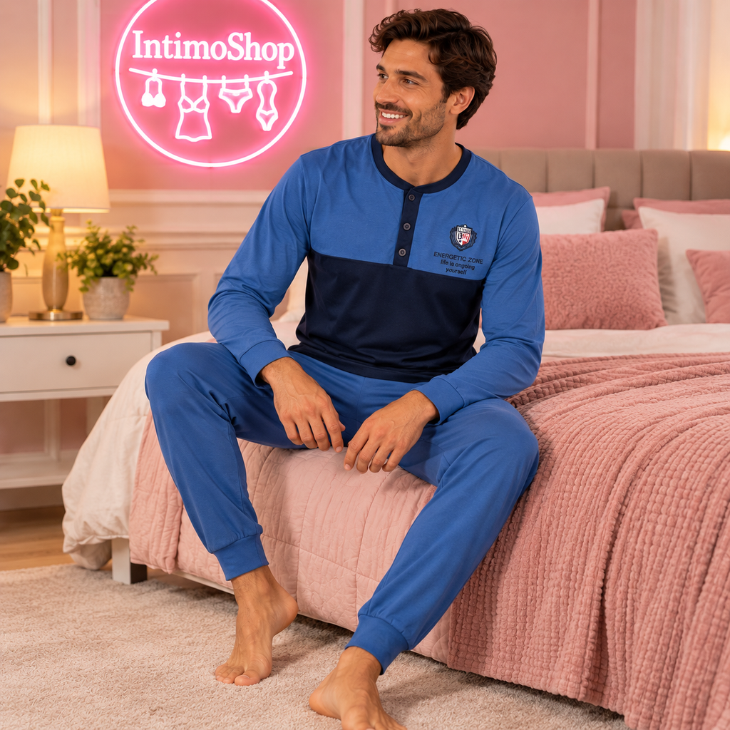 Pigiama uomo blu
