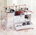Portatrucco organizer con cassetti e scomparti bianco in offerta