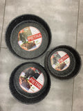 Tris tortiere antiaderenti effetto pietra da 24, 28 e 32 cm